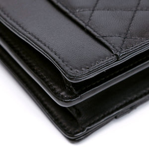 SAINT LAURENT GABY QUILTED SATCHEL BAG BLACK LAMBSKIN LEATHER GHW
