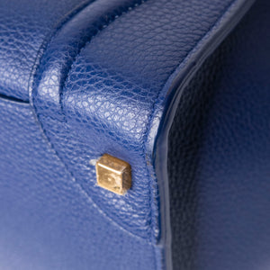 CELINE MICRO LUGGAGE TOTE BLUE CALFSKIN GHW