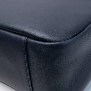 SAINT LAURENT LE 5 A 7 SUPPLE LARGE SMOOTH CALFSKIN BLUE GHW