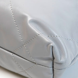 CHANEL MINI 22 BAG CALFSKIN LIGHT GREY SHW (MICROCHIP)