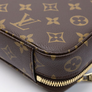 LOUIS VUITTON UTILITY CROSSBODY BAG BROWN MONOGRAM CANVAS GHW (MICROCHIP)
