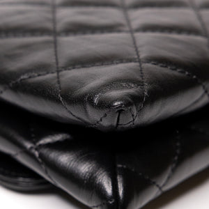 CHANEL 23K SLING SMALL FLAP BAG BLACK CALFSKIN LEATHER GHW