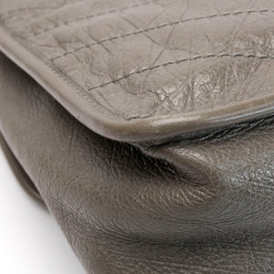 SAINT LAURENT MEDIUM NIKKI BAG CALFSKIN GREY SHW