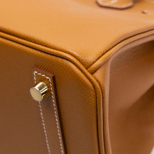 HERMES BIRKIN 30 GOLD EPSOM LEATHER GHW STAMP W