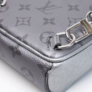 LOUIS VUITTON OUTDOOR SLING BAG MONOGRAM TAIGARAMA GUNMETAL SILVER SHW (MICROCHIP)
