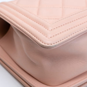 CHANEL MEDIUM LEBOY LIGHT PINK CALFSKIN LEATHER SHW