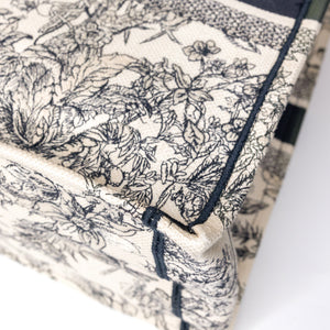 CHRISTIAN DIOR LARGE BOOK TOTE TOILE DE JOUY EMBROIDERY