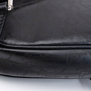 CHRISTIAN DIOR OBLIQUE GALAXY MENS SADDLE BAG BLACK CALFSKIN SHW