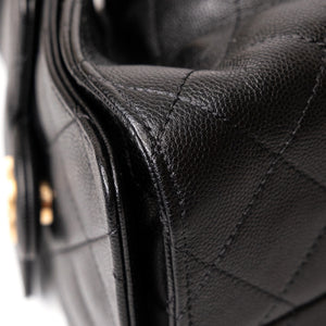 CHANEL SMALL 25 HANDBAG GRAINED CALFSKIN BLACK GHW (MICROCHIP)