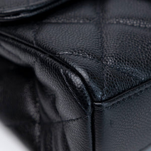 CHANEL 25P MINI FLAP BAG BLACK CAVIAR LEATHER GHW (MICROCHIP)