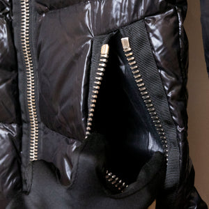 MONCLER JOUX QUILTED NYLON JACKET BLACK SIZE 2