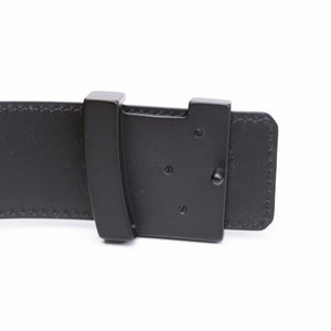 LOUIS VUITTON INITIALS 40MM BELT DAMIER EBENE BLACK WITH BLACK HARDWARE
