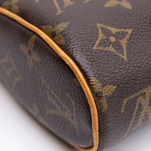 LOUIS VUITTON SORATINE MONOGRAM CANVAS HANDBAG PATENT LEATHER GHW