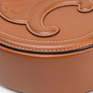 CELINE OVAL BAG TRIOMPHE SMOOTH CALFSKIN TAN GHW
