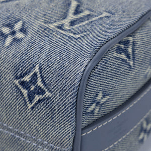 LOUIS VUITTON KEEPALL BANDOULIERE 25 WASHED DENIM CANVAS BLUE SHW