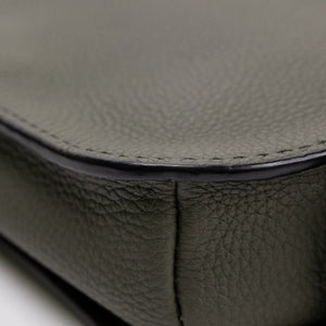 LOEWE MILITARY MESSENGER BAG CALFSKIN LEATHER KHAKI GREEN SHW