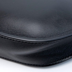 BURBERRY MINI SHIELD LEATHER SHOULDER BAG BLACK GHW