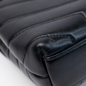SAINT LAURENT TOY LOULOU BAG QUILTED BLACK GHW