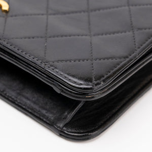 CHANEL VINTAGE FLAP BAG BLACK QUILTED LAMBSKIN GHW