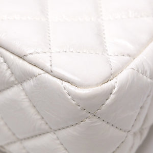 CHANEL 23C SMALL WHITE SHINY CALFSKIN HOBO BAG GHW