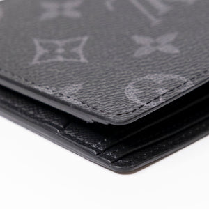 LOUIS VUITTON MULTIPLE WALLET BLACK & GREY MONOGRAM (MICROCHIP)