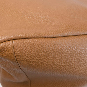 PRADA LARGE TRIANGLE LEATHER BAG CARAMEL SHW