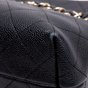 CHANEL SMALL CITY WALK HOBO BLACK CAVIAR QUILTED LEATHER GHW