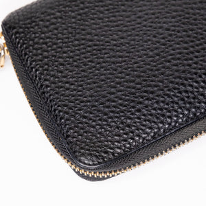 PRADA ZIP AROUND WALLET IN BLACK GHW