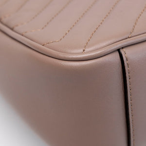 GUCCI MEDIUM GG MARMONT SHOULDER BAG CALFSKIN DARK BEIGE GHW