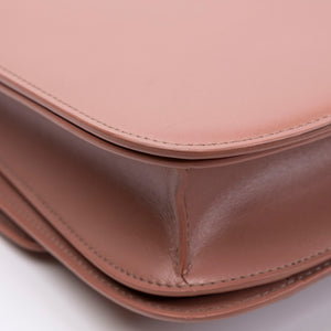 CELINE MEDIUM CLASSIC BOX BAG PINK CALFSKIN LEATHER GHW