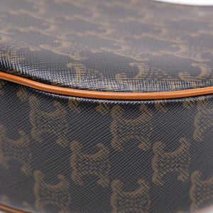 CELINE MEDIUM AVA BAG TRIOMPHE CANVAS / CALFSKIN BROWN GHW