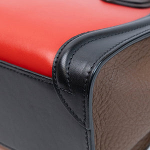 CELINE NANO TRICOLOR LUGGAGE BAG LEATHER GHW