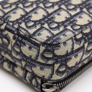 CHRISTIAN DIOR MICRO RIDER POUCH BLUE OBLIQUE CANVAS SHW