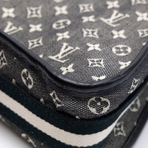 LOUIS VUITTON BESACE MARY KATE BAG BLUE MINI LIN CANVAS GHW