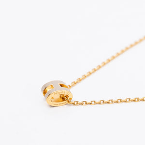 HERMES MINI POP H NECKLACE MARRON GLACE GHW