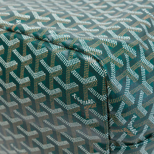 GOYARD SAINT LOUIS PM TOTE BAG GOYARDINE CANVAS GREEN SHW