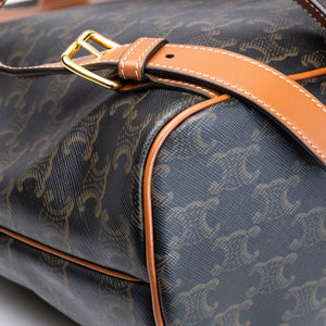 CELINE MEDIUM BACKPACK FOLCO IN TOILE TRIOMPHE CANVAS / CALFSKIN GHW