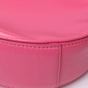 BALENCIAGA LE CAGOLE XS PINK POLISHED LAMBSKIN LEATHER PINK HARDWARE