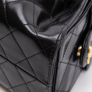 CHANEL MINI 25 BAG AGED CALFSKIN BLACK MULTICOLOUR HARDWARE (MICROCHIP)