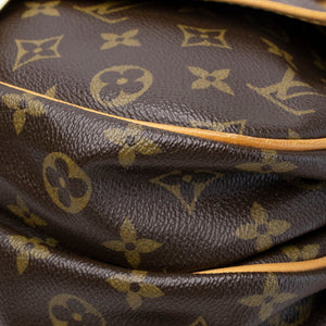 LOUIS VUITTON VINTAGE DOUBLE SIDE CROSSBODY BAG MONOGRAM CANVAS GHW
