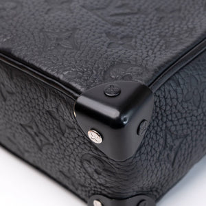 LOUIS VUITTON MINI SOFT TRUNK MONOGRAM TAURILLON LEATHER SO BLACK (MICROCHIP)