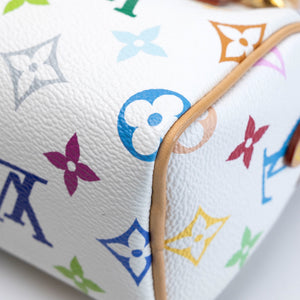 LOUIS VUITTON TAKASHI MURAKAMI NANO SPEEDY MONOGRAM CANVAS / LEATHER WHITE / MULTICOLOUR GHW