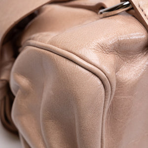 MIU MIU VITELLO LUX BOW SATCHEL CALFSKIN LEATHER