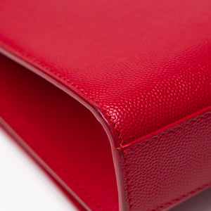 SAINT LAURENT KATE BAG MEDIUM RED CALFSKIN LEATHER GHW