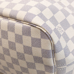 LOUIS VUITTON NEVERFULL MM DAMIER AZUR CANVAS ROSE BALLERINE GHW