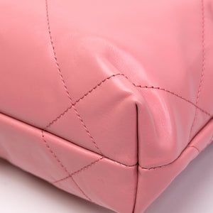 CHANEL MINI 22 BAG SHINY CALFSKIN PINK SHW (MICROCHIP)