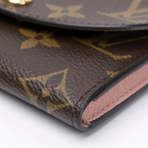 LOUIS VUITTON ROSALIE COIN CASE BROWN / PINK MONOGRAM GHW