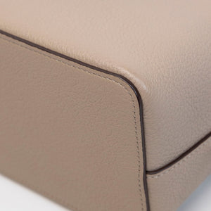 LOUIS VUITTON NANO LOCKME BUCKET BEIGE CALFSKIN LEATHER GHW (MICROCHIP)