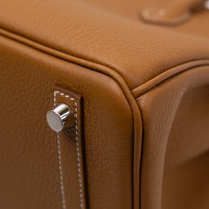 HERMES BIRKIN 25 GOLD TOGO SHW STAMP K