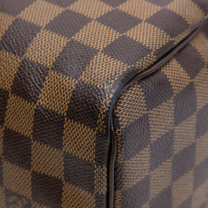 LOUIS VUITTON SPEEDY BANDOULIERE 25 DAMIER EBENE CANVAS / LEATHER GHW